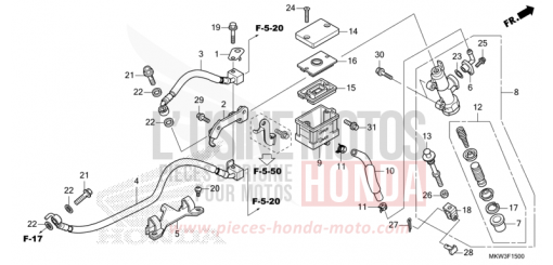 REAR BRAKE MASTER CYLINDER NC750XAM de 2021